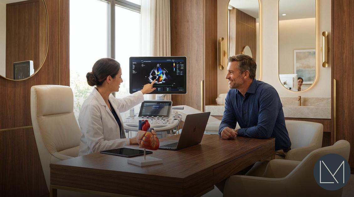Muito além do coração: um cuidado integral com a sua saúde cardiovascular e metabólica. Cardiologia de excelência, manejo empático da obesidade e prevenção com o rigor técnico dos maiores hospitais de São Paulo.;ecocardiograma de alta resolução particular